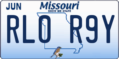 MO license plate RL0R9Y