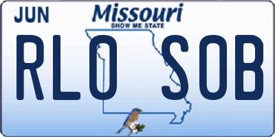 MO license plate RL0S0B