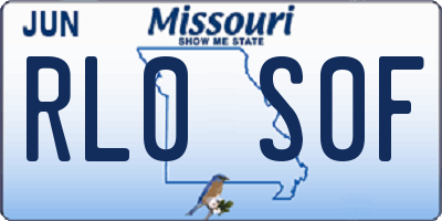MO license plate RL0S0F