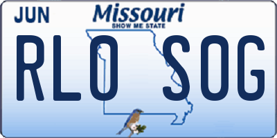 MO license plate RL0S0G