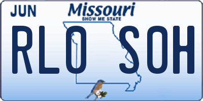 MO license plate RL0S0H
