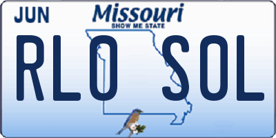 MO license plate RL0S0L