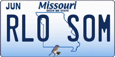 MO license plate RL0S0M