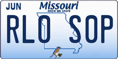 MO license plate RL0S0P