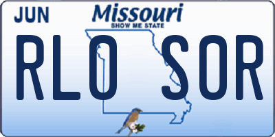 MO license plate RL0S0R
