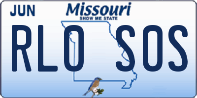MO license plate RL0S0S