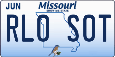 MO license plate RL0S0T