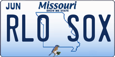 MO license plate RL0S0X
