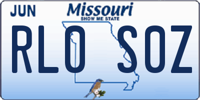 MO license plate RL0S0Z