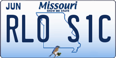 MO license plate RL0S1C
