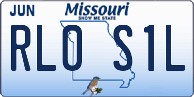 MO license plate RL0S1L