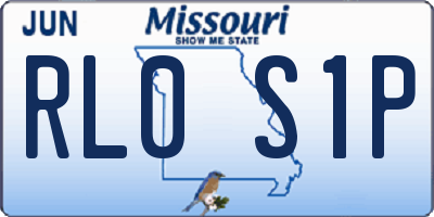 MO license plate RL0S1P