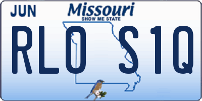 MO license plate RL0S1Q