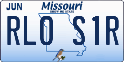 MO license plate RL0S1R