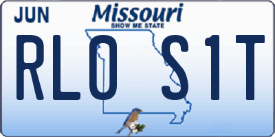 MO license plate RL0S1T