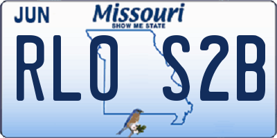 MO license plate RL0S2B