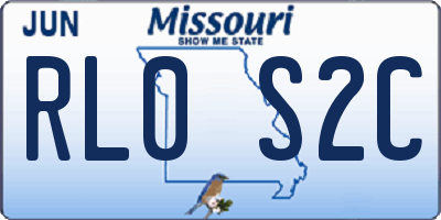 MO license plate RL0S2C