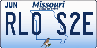 MO license plate RL0S2E