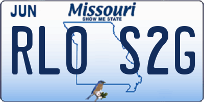 MO license plate RL0S2G