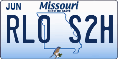 MO license plate RL0S2H