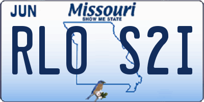 MO license plate RL0S2I