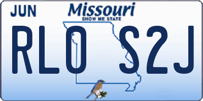 MO license plate RL0S2J