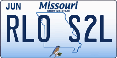 MO license plate RL0S2L