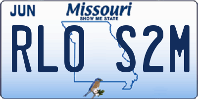 MO license plate RL0S2M
