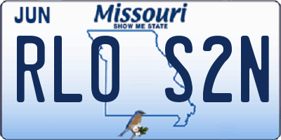 MO license plate RL0S2N