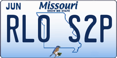 MO license plate RL0S2P