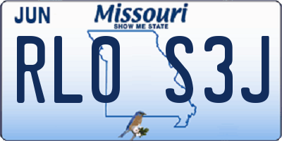 MO license plate RL0S3J