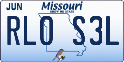MO license plate RL0S3L