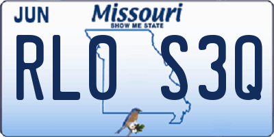 MO license plate RL0S3Q