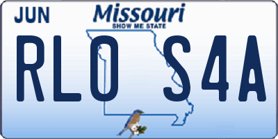 MO license plate RL0S4A