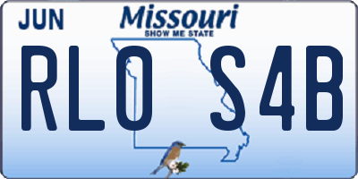 MO license plate RL0S4B