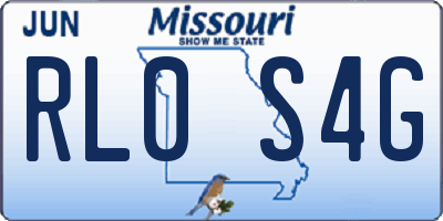 MO license plate RL0S4G