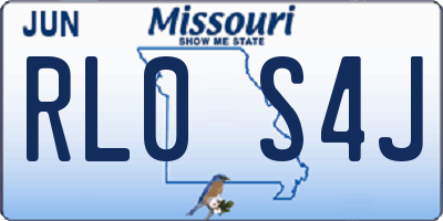 MO license plate RL0S4J
