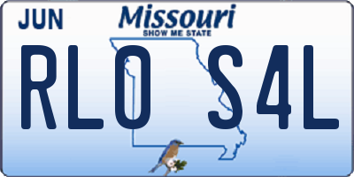 MO license plate RL0S4L