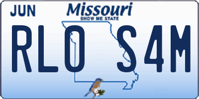 MO license plate RL0S4M