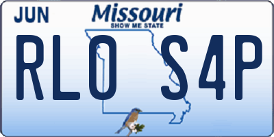 MO license plate RL0S4P