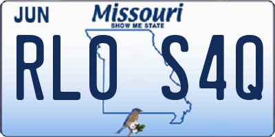 MO license plate RL0S4Q