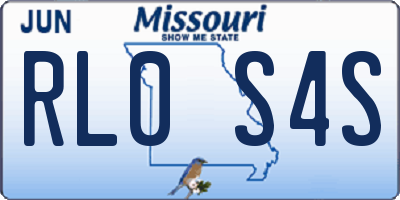 MO license plate RL0S4S