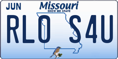 MO license plate RL0S4U