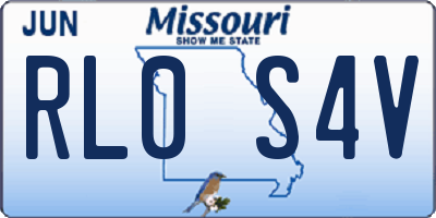 MO license plate RL0S4V
