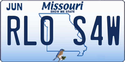 MO license plate RL0S4W
