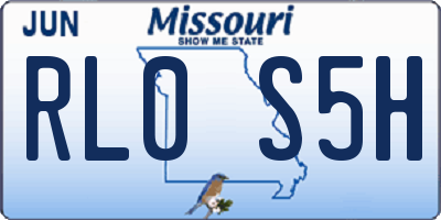 MO license plate RL0S5H