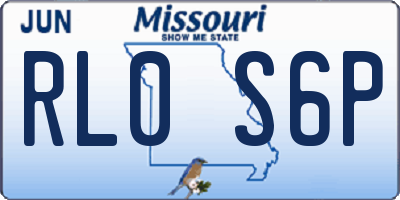 MO license plate RL0S6P