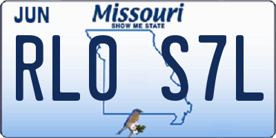 MO license plate RL0S7L