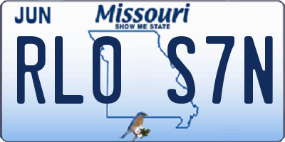 MO license plate RL0S7N