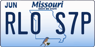MO license plate RL0S7P